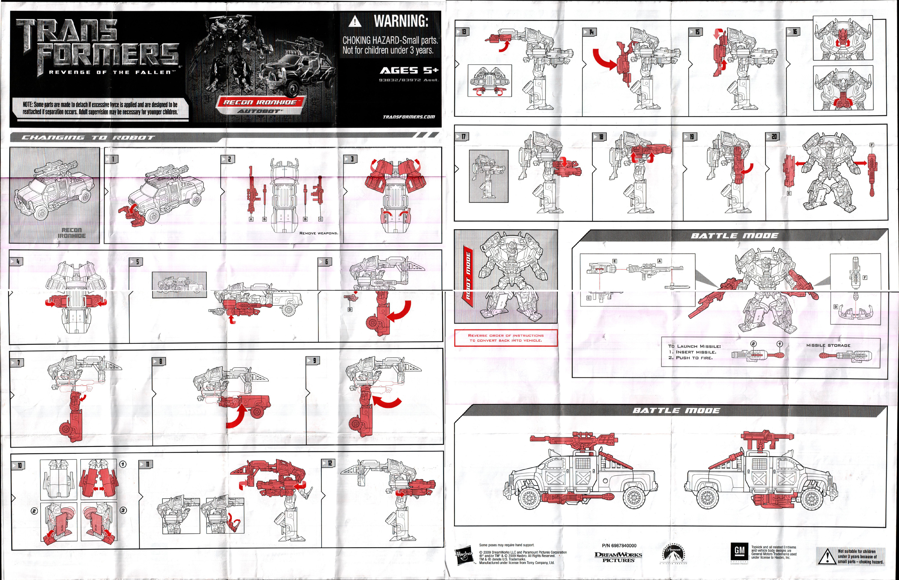 Voyager Class Recon Ironhide (Transformers, Movie Revenge of the